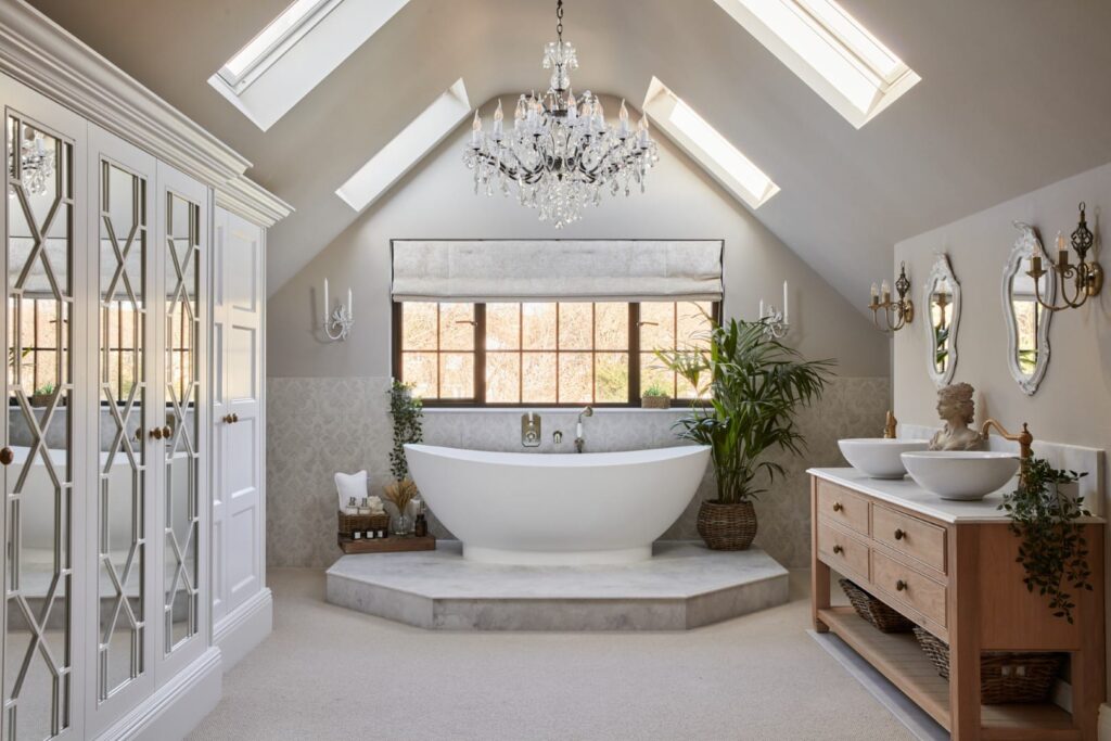 bespoke-wardrobes-hampton-003 fitted wardrobes in sloped-ceiling bathroom/dressing room