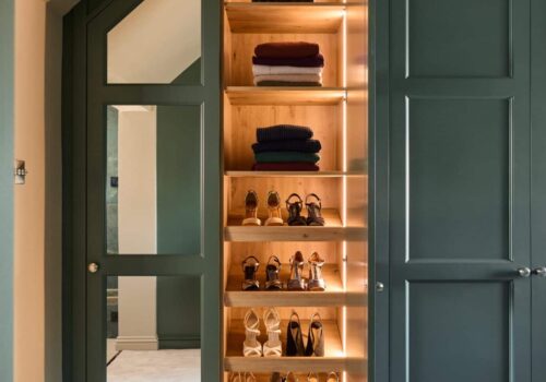 Heritage Wardrobes - Wall Hall4128-1440x2160 Victorian style dressing room cupboard with Balmoral style mirrored doors