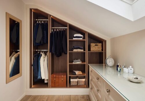 Heritage Wardrobe - Kings Rd 25 bespoke walk-in wardrobe in small room