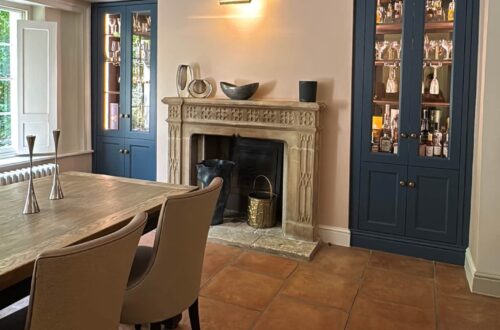 cs-islington-1 Illuminated built-in drinks cabinet in dark blue