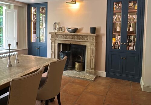 cs-islington-1 Illuminated built-in drinks cabinet in dark blue
